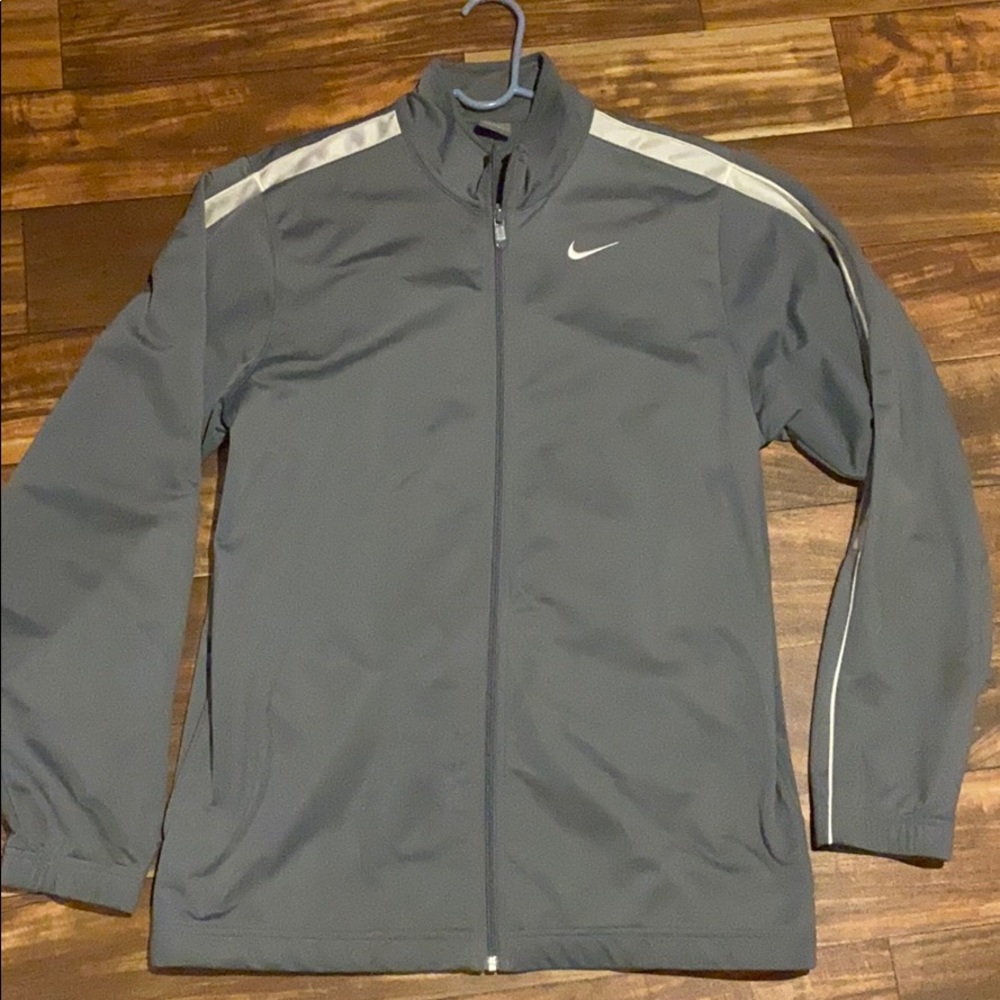 Gray Nike zip up sweatshirt